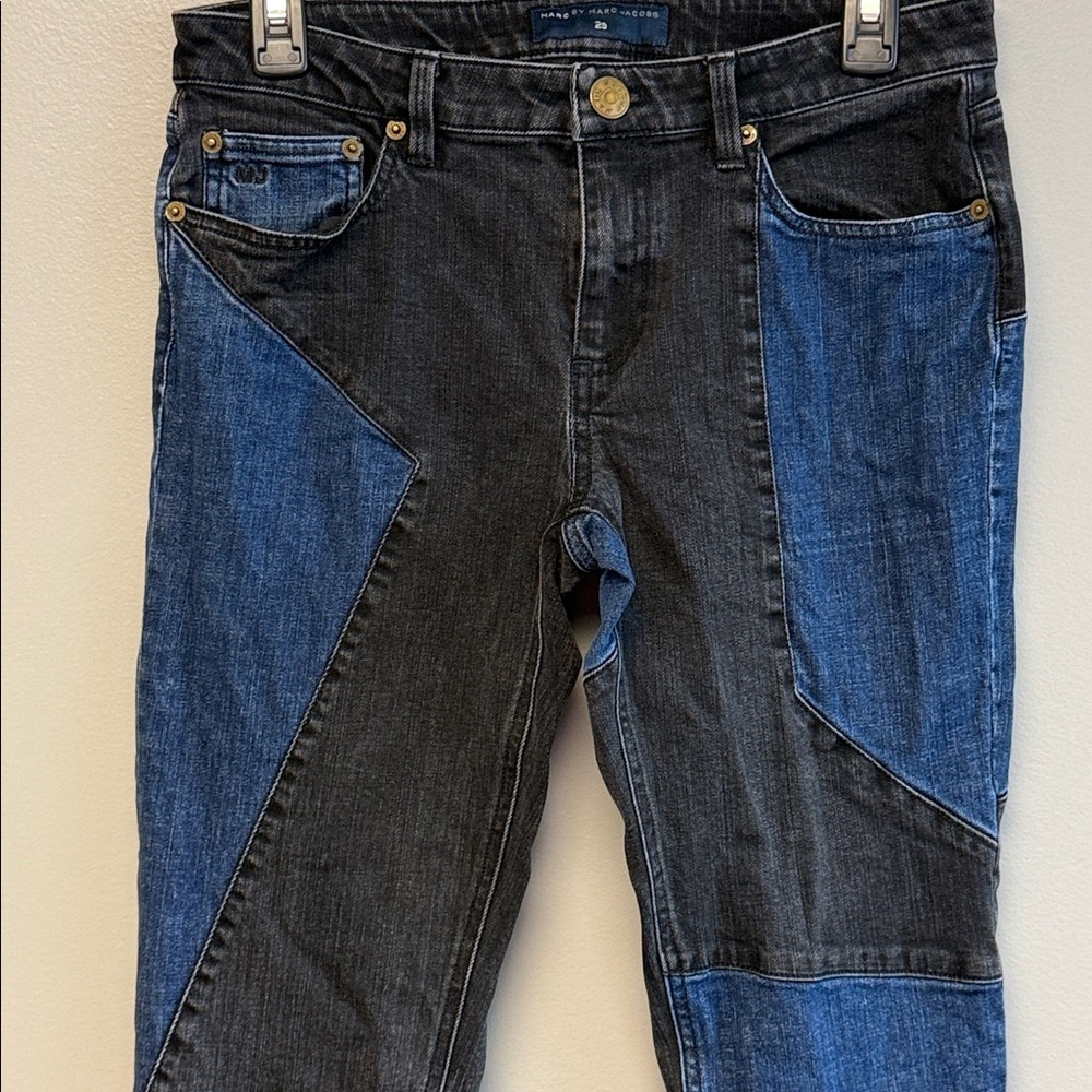 Marc by Marc Jacobs Chrissie 003 Patchwork Skinny Jeans 29x33 - Picture 3 of 9